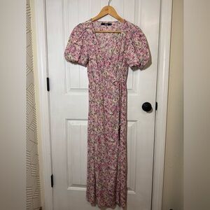 BikBok- Viscose Floral Wrap Dress